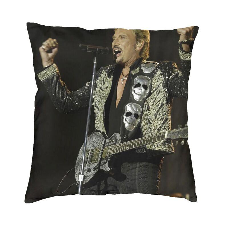 Fashion Johnny Hallyday Cushion Cover X Soft Singer French France Pillow Case for Car Square Pillowcase Home Decorative