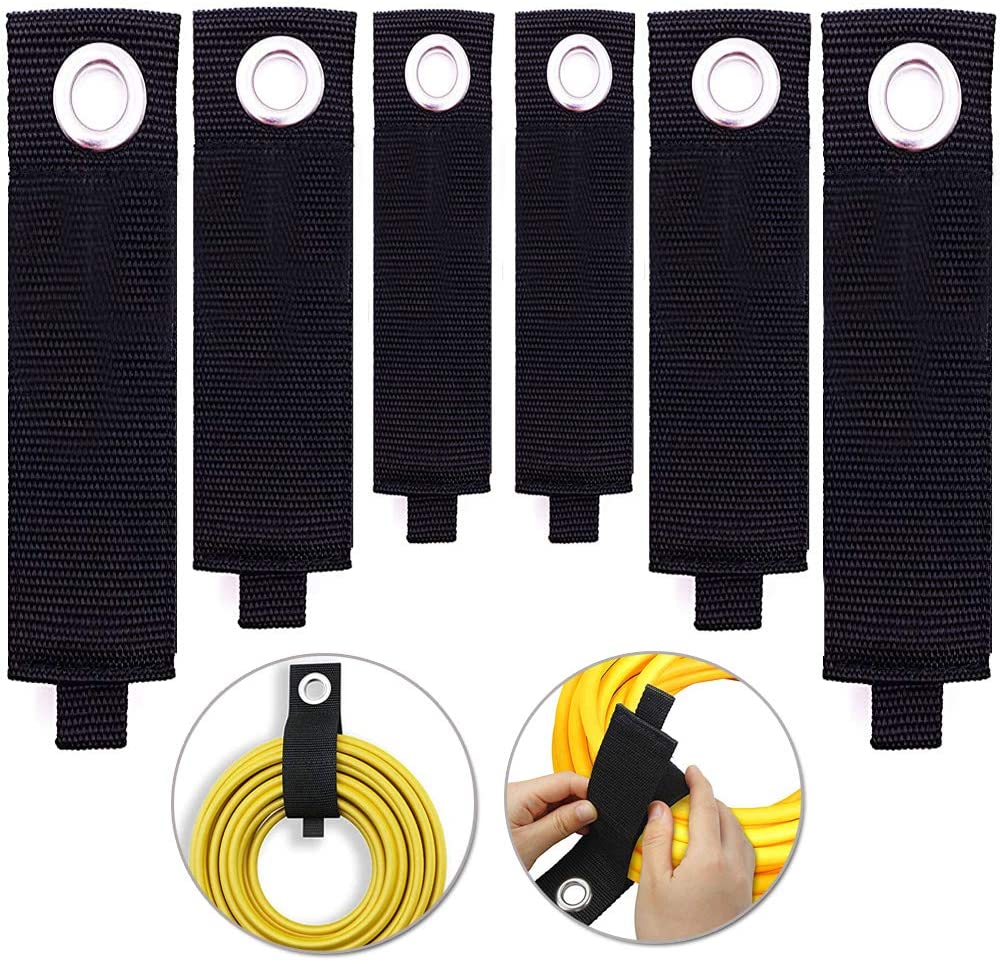 Hook and Loop Heavy-Duty Wrap It Storage Straps Cord Wrap Keeper Cable Straps Garden Hoses Rope Garage Storage Straps Organizer