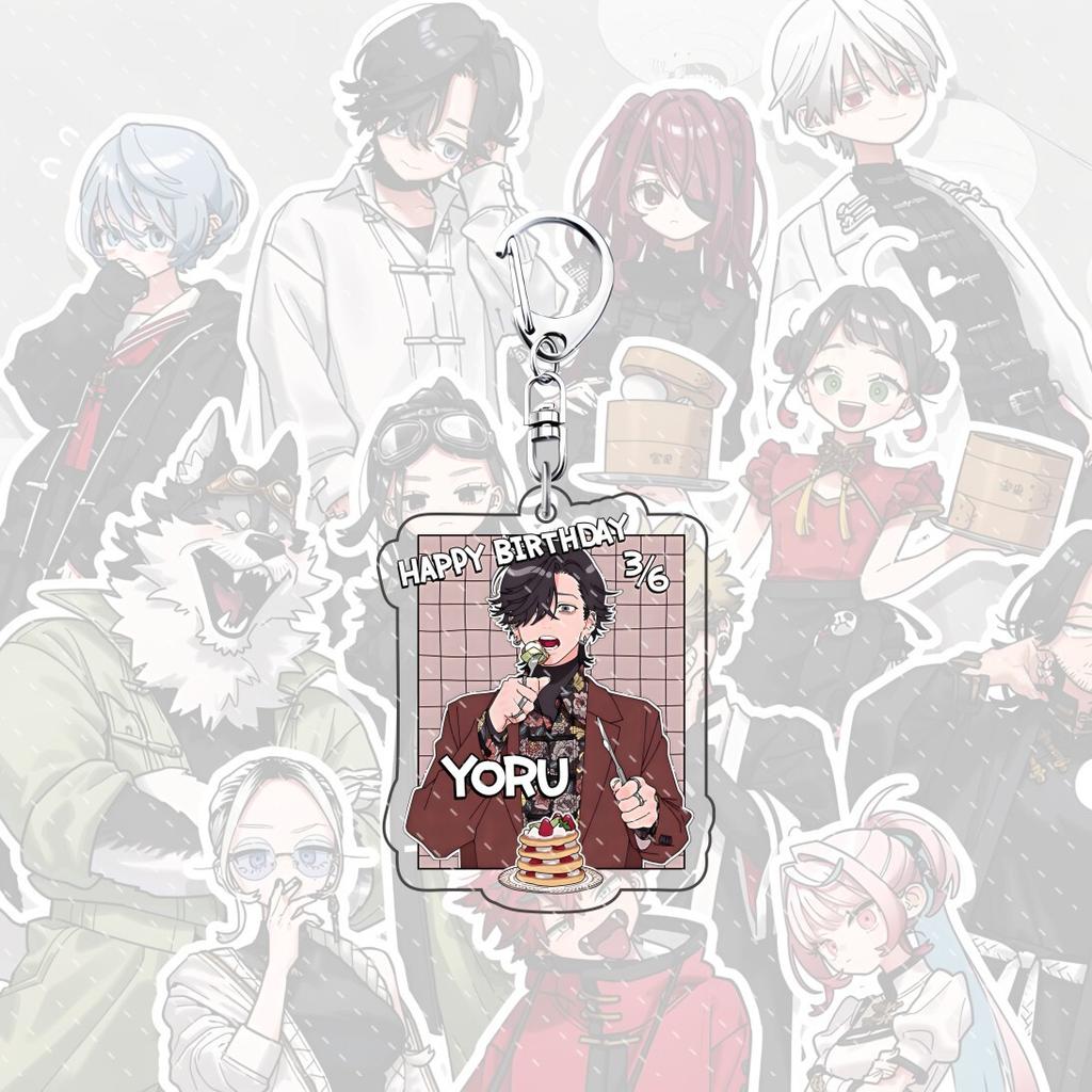 Portachiavi acrilico per zaino anime Gokurakugai 6 cm personaggio Aruma Tao Saotome Nei Takarai Tatsuomi Ban decorazione regalo carino