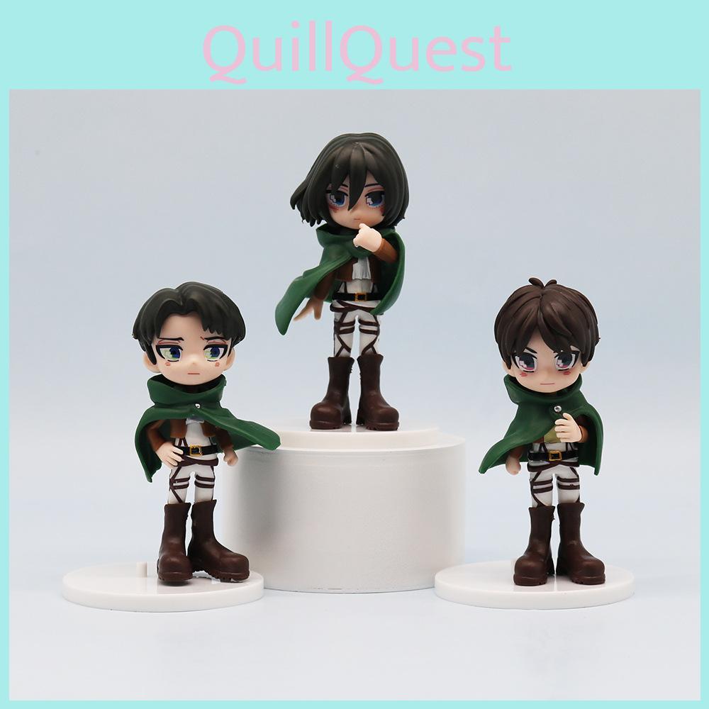Exclusive Attack On Titan Action Figures Set Featuring Mikasa Eren And Levi Collectible Toys
