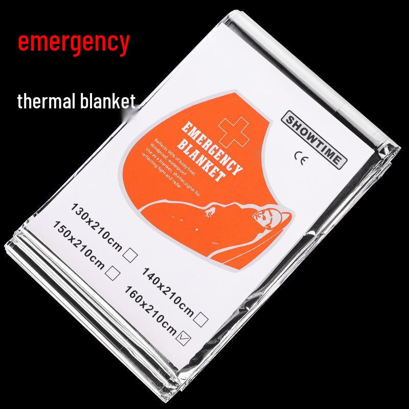 Emergency Thermal Aluminum Foil Blanket for Outdoor Survival, Wilderness First Aid, Cold Protection, and Camping.