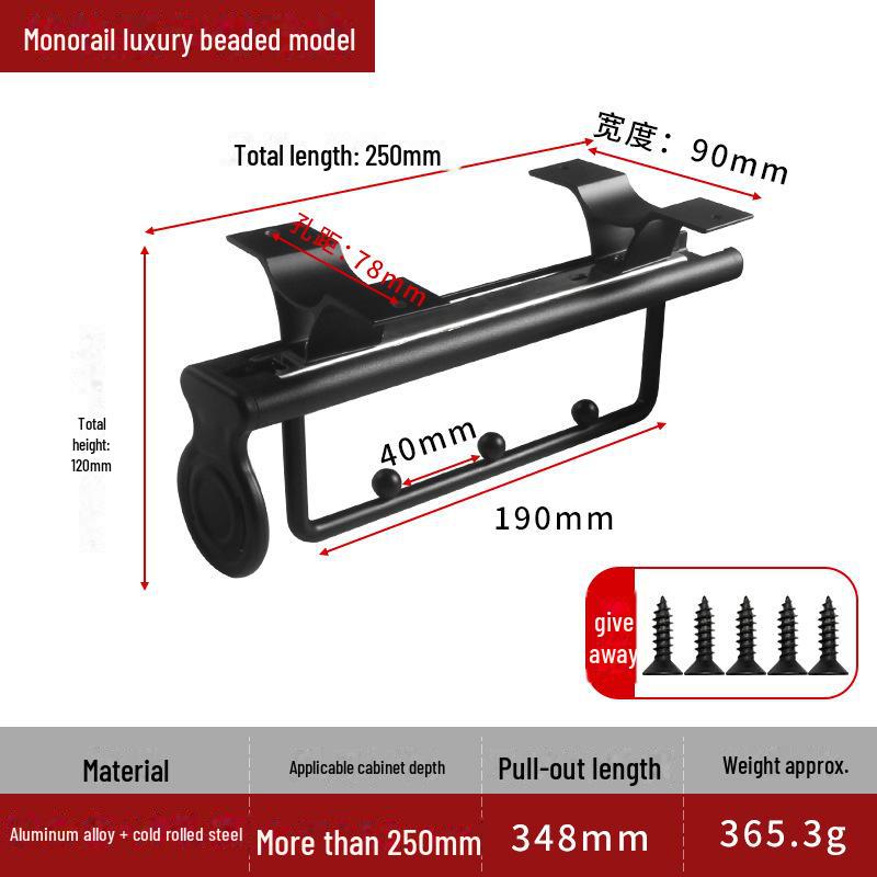 Adjustable Pull-Out Wardrobe Clothes and Pants Rack
