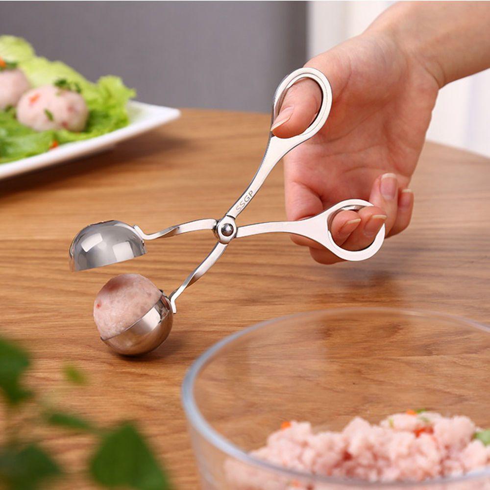 Stainless Steel Silver Meatball Mold Kitchen Tools Kitchen Utensil Meatball Maker Meatball Spoon