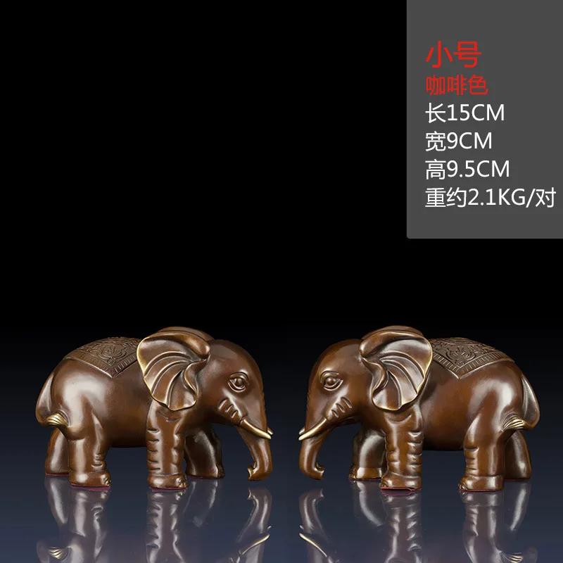 1 pair of metal elephant ornaments water absorbing elephant home decor living room decoration handicrafts opening gift