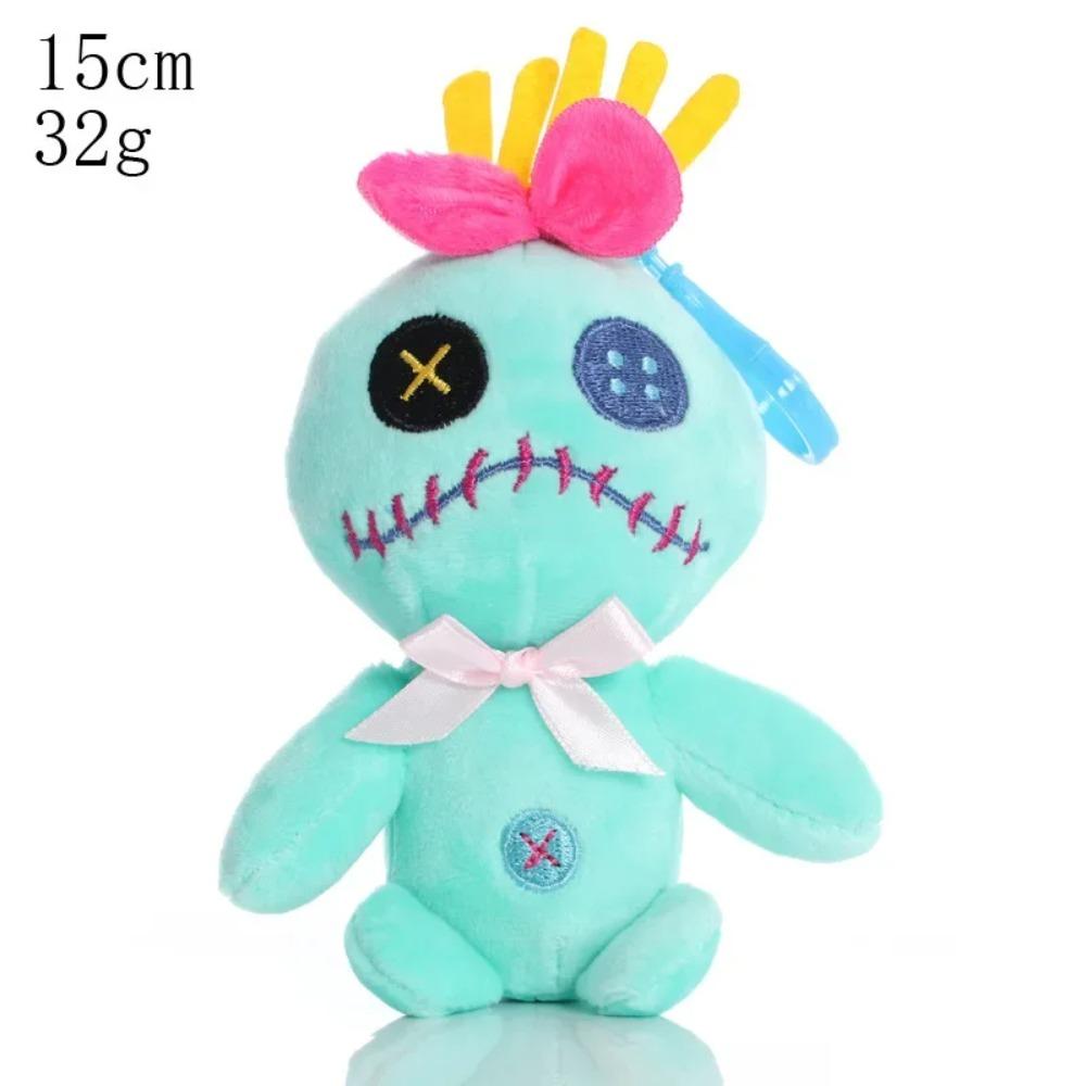15/22cm Disney Scrump Plush Toys Pendant Cartoon Lilo and Stitch Plush Toys Soft Stuffed Kawaii Green Doll Xmas Gift For Boys