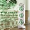 3-Head Desktop Fan Long Battery Life USB Type-C Portable Cooling Fan Triple Turbine Design 3 Speed Settings Turbine Desktop Fan