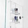 Black Hanging Bath Shelves Bathroom Shelf Organizer Nail-free Shampoo Holder Storage Shelf Rack Bathroom Basket Holder EL5018