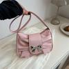 Niche Underarm Bag Women, New Trendy Fashion Small Square Bag Versatile Shoulder Bag Pleated Bag