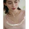 Pink Flower Crystal Beaded Necklace 2025 New Collarbone Chain Neck Chain