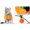 Pet Pumpkin Plush Cape Double Sided Drawstring Adjustable Cat Dog Funny Cute Halloween Costume Fancy