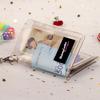 TransparentCard Holder PVC Folding Short Wallet Ins Korean Fashion Women Girl Glitter Business Cards with Lany