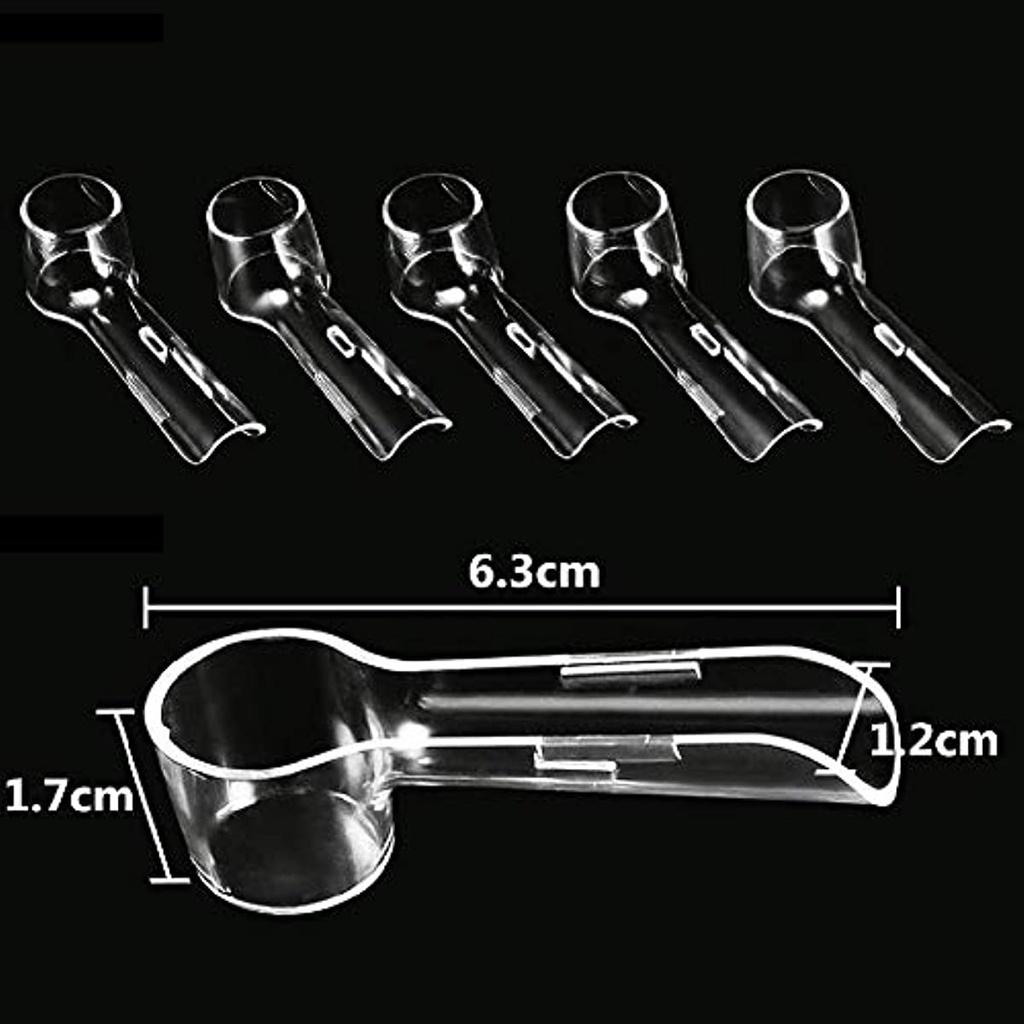 6 Abdeckungen für elektrische Zahnbürsten – kompatible Zahnbürstenabdeckungen, Schutzabdeckungen für elektrische Zahnbürstenköpfe – transparente, staubdichte Zahnbürstenabdeckungen