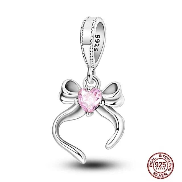 Charms FitFashion 925 Silver Original Bracelet Luminous Firefly Butterfly Turtle Feather Blue Eyes Beads DIY Daily Jewelry Gift