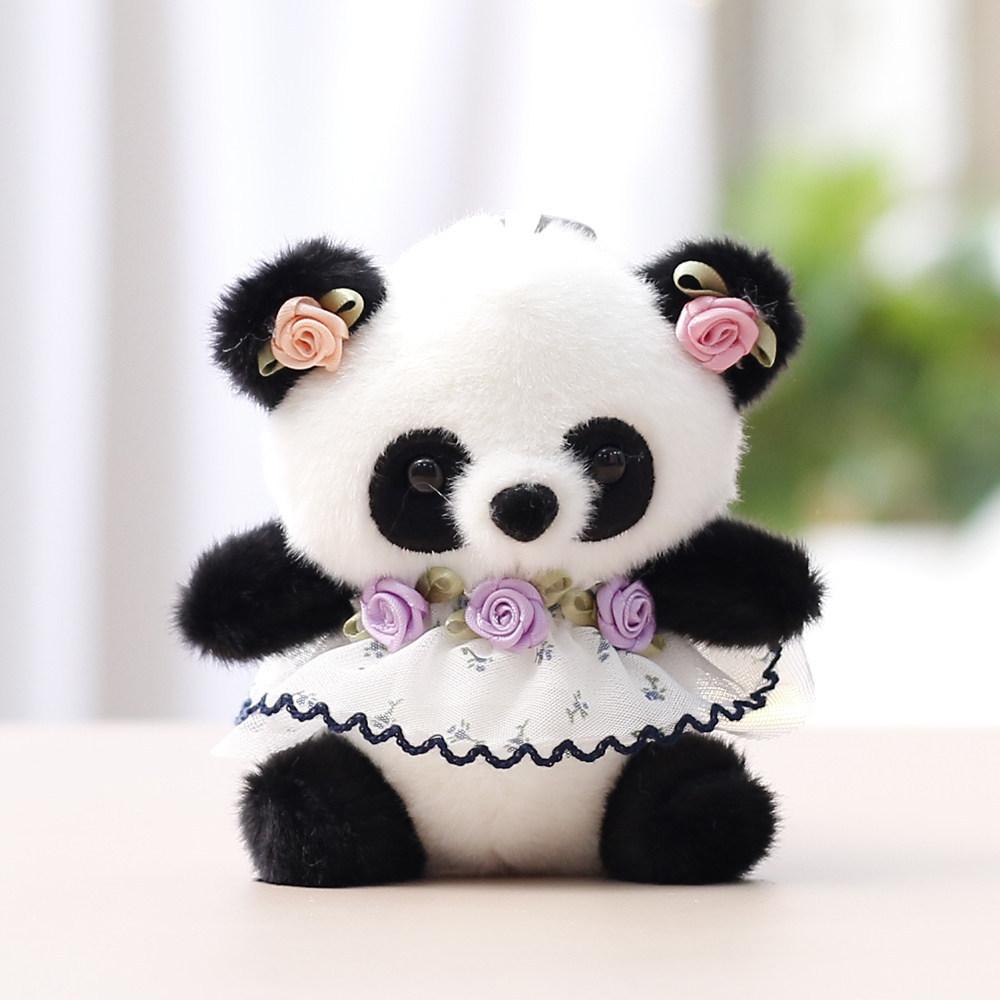 Plush Panda Keychain For Kids Girls With Polyester Filling And Cute Animal Design