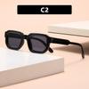 New Men Vintage Rectangle Frame Sunglasses Fashion Retro Sun Glasses Luxury Brand Design Glasses UV400 Eyewear Women Goggles