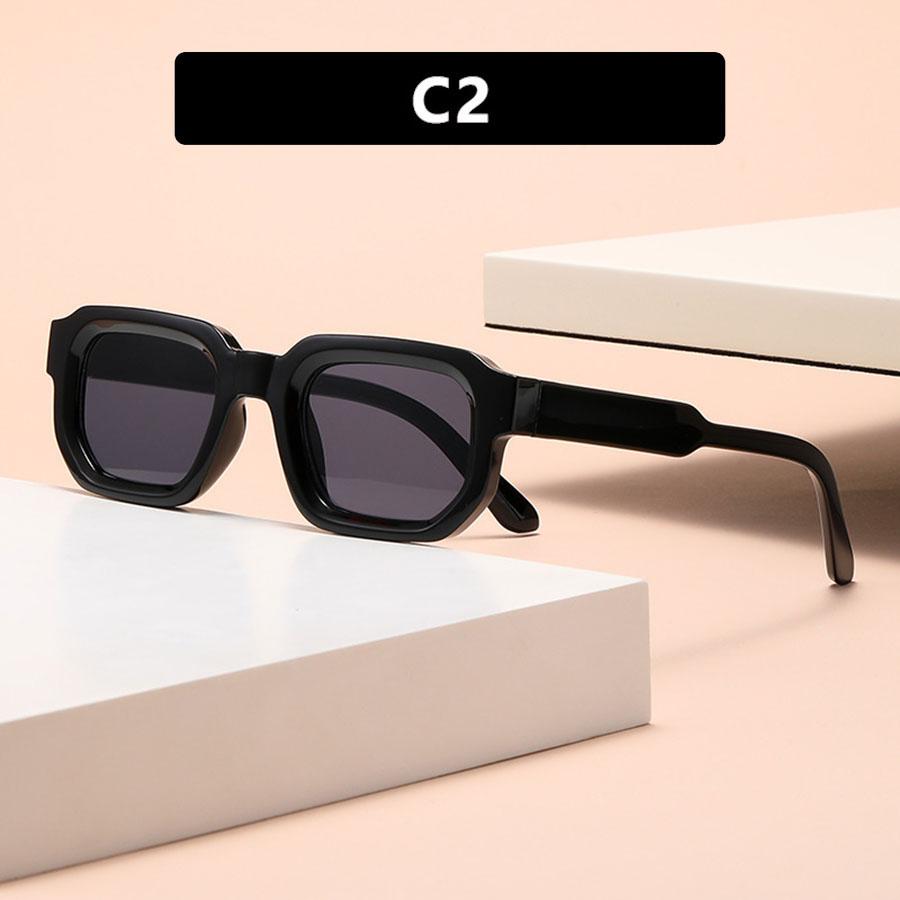 New Men Vintage Rectangle Frame Sunglasses Fashion Retro Sun Glasses Luxury Brand Design Glasses UV400 Eyewear Women Goggles