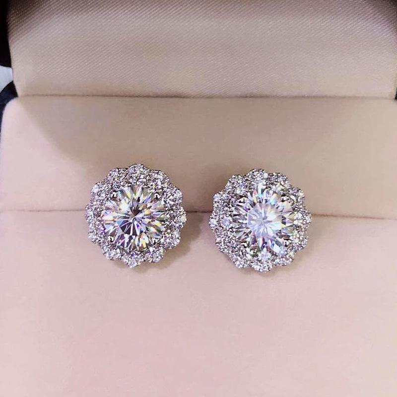 Gorgeous Cubic Zirconia Stud Earrings High Quality Wedding Accessories for Women Fancy Bridal Earrings Fashion Jewelry