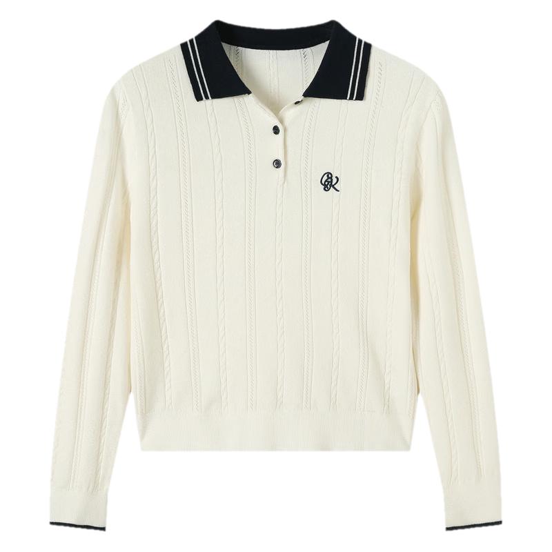 TonLion Women s Polo Neck Knit Sweater M