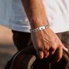 Initialen Cuban Chain Armbänder für Männer Jungen, Alphabet A-Z 26 Buchstaben Edelstahl Kette Armband Verstellbar, Trend Schmuck Geschenk