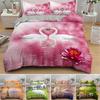 Beautiful Natural Swan Queen King Bedding Set Soft Fabric Duvet Cover With Zipper Closure Bed Sets Quilt Covers And Pillowcase
