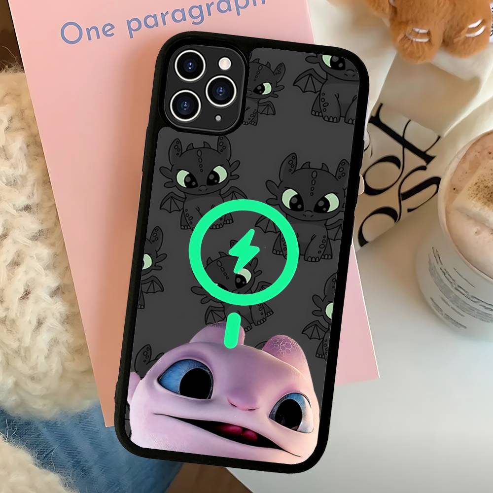 

Lovely Couple Toothless Fury Dragon New For Magsafe Magnetic Case For IPhone 17 Air 16 15 12 11 Pro Max Plus Wireless Charging iPhone 16