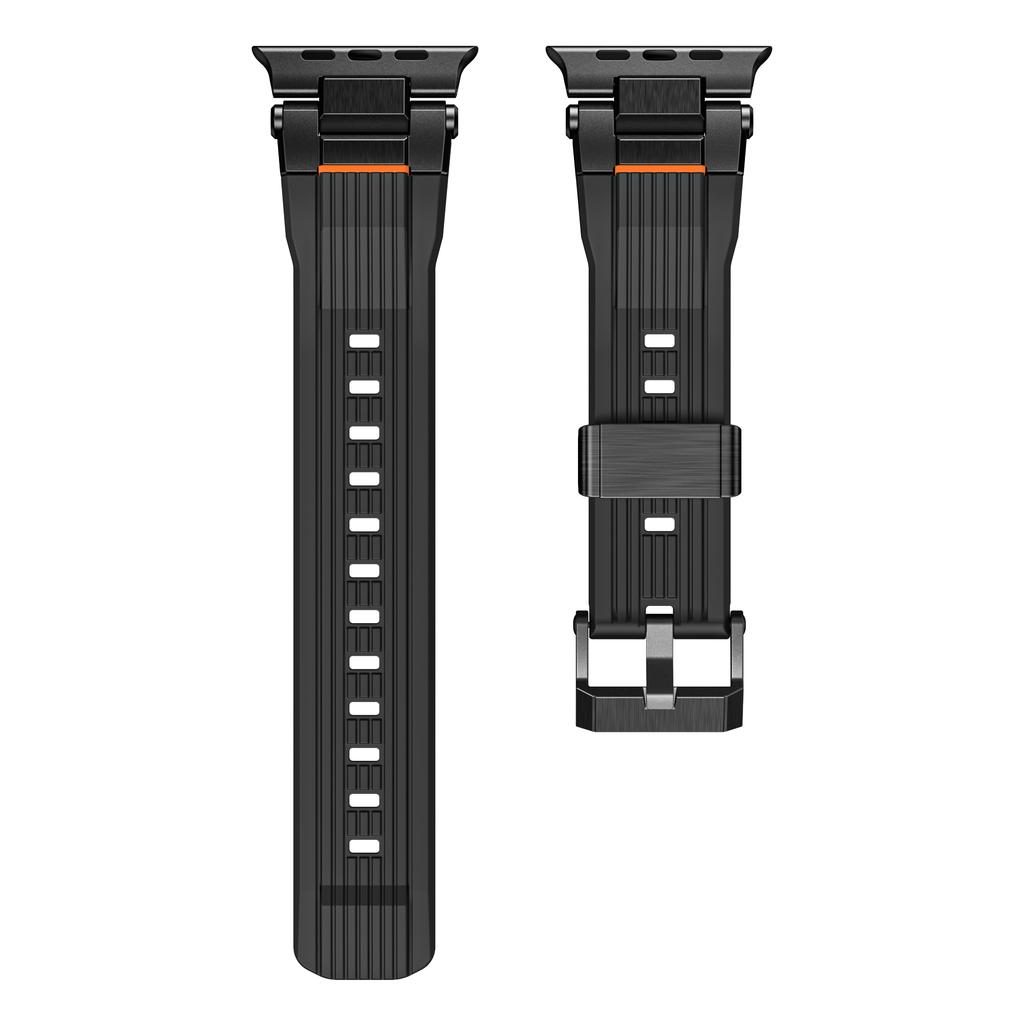 Wrist Strap for Apple Watch Series 10 Ultra 9 8 7 SE 6 5 4 3 2 1 46mm 49mm 45mm 44mm 42mm Stainless Steel Connector TPU Watch Band