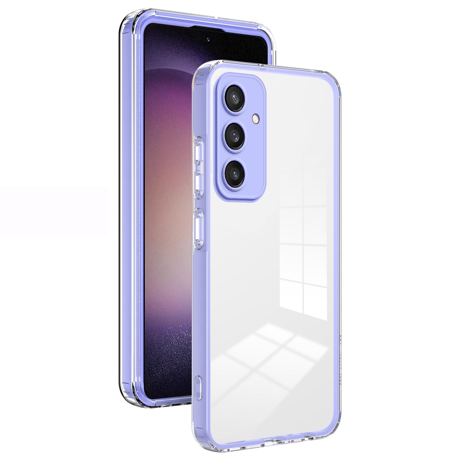 

For Samsung Galaxy S24 Case TPU+PC Transparent Protective Phone Cover Purple