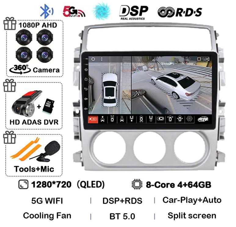 Android 14 Carplay Auto Car Radio For Suzuki Liana 2004-2008 Multimedia Video Player Autoraido GPS Cooling Fan Stereo Head Unit