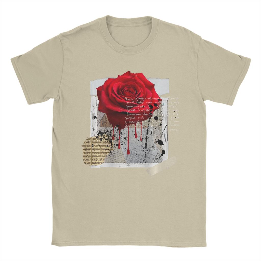 Oversized T Shirt Summer Streetwear Graphic Dark Floral Urban Aesthetic ON Back Fashion TShirts Short Sleeve Clothing
