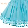 Mesh Tulle Skirt with Elastic Waistband Solid Color Three-Layered Princess Skirt Cosplay Weddings Parties Knee-Length Skirt