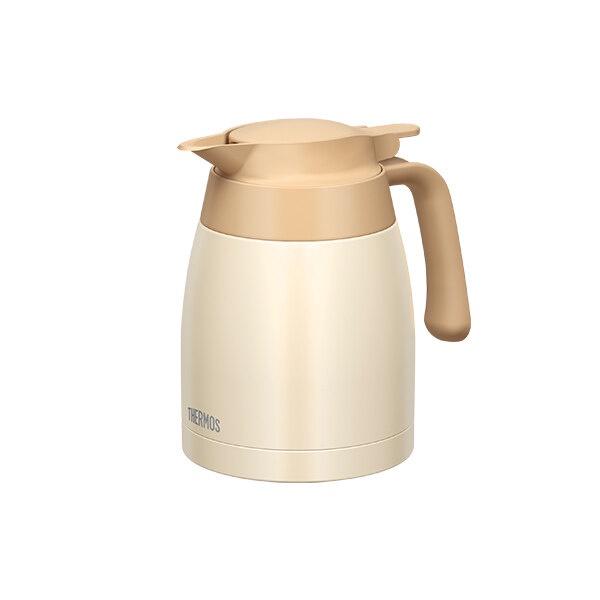 

Thermos Stainless Steel Thermal Pitcher Stainless Black Dark Brown Bronze Cream White 1L 15L 2L Cream White (1L)