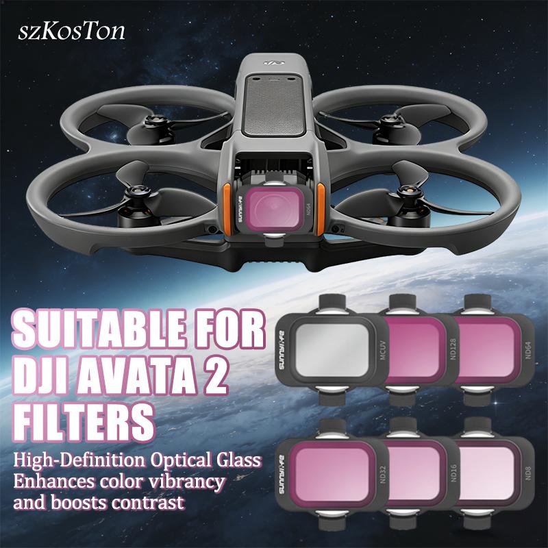 DJI Avata 1 için Drone Filtre Seti 1 Filtre MCUV HD Optik Cam Lens Su Geçirmez Çizilmez ND8/16/11/61/118 Aksesuarlar
