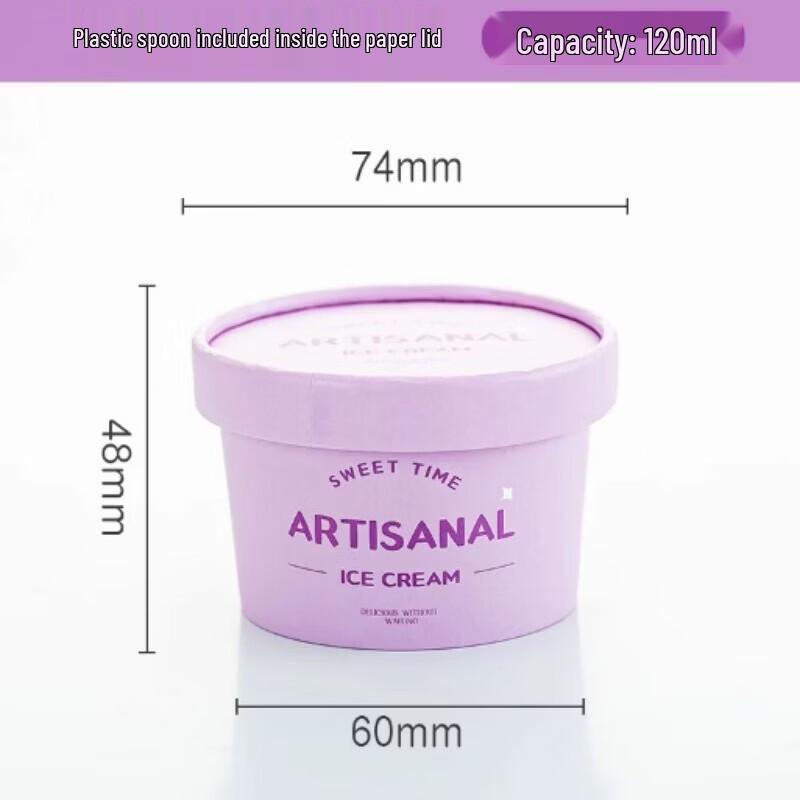 SIVIR Disposable Thickened Ice Cream Paper Cups