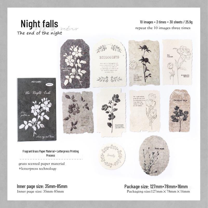 Mò Mò Retro Floral & Herbal Embossed Sticky Notes