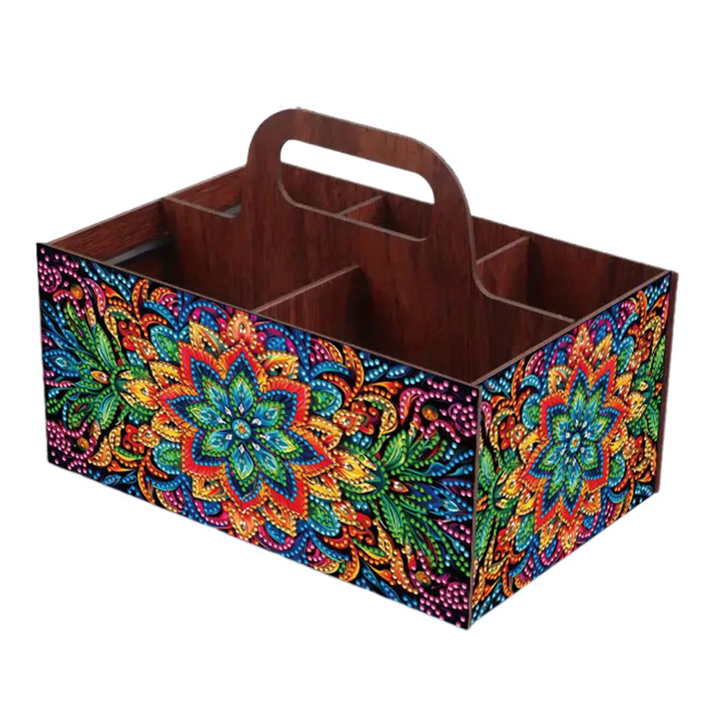 Diamond Painting Wooden Storage Box Handmade Jewelry Box Kits Storage Holder Case for Adult Birthday Presents Craft Kit