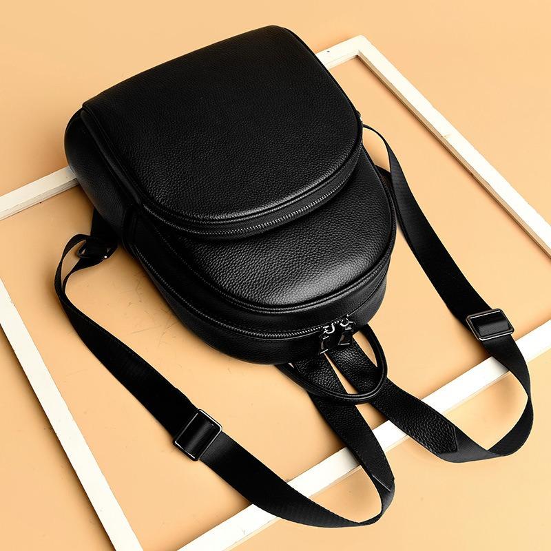 New top layer cowhide women's backpack large capacity simple retro backpack versatile commuter backpack for women