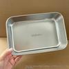 12/3 Pcs 304 Stainless Steel Food Tray Food Safe Easy To Clean For School Office Picnic Meal Prep