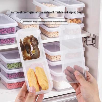 Household Compartmented Fresh-Keeping Box for Refrigerator - Ideal for Frozen Meat, Vegetables, and Food Portioning