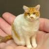 Mini gefilzte Wolle Katze Handgemacht Nadelgefilzt Tierfigur Schrulliges Plüschtier Handgemachtes Filz Kätzchen Tischdekoration