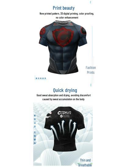 Men's Quick-Dry Breathable Running Print T-Shirt