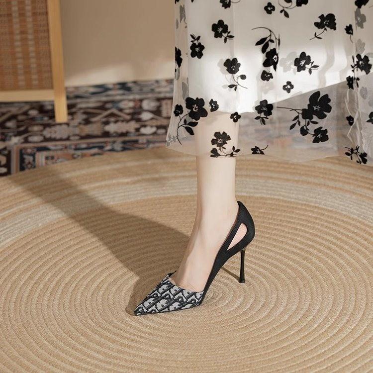 Niche Pointed Single Shoes Women's Shallow High Heels Women's Thin Heels  New Temperament Celebrity Trendy Fashion Women's Shoes