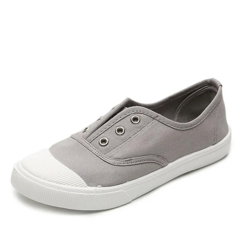 Women's Vulcanized Shoes 2024 Summer New Half Slippers Canvas Shoes Women Thin Style Student Versatile Casual Shoes