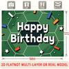Party Backdrop Happy Birthday Birthday Soccer Green Photo Booth Background Front Door Decor