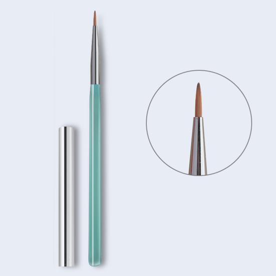 Nail Art Brush Soft Bristles Grip Comfortable Long Handle Reusable Draw Lines Plastic DIY UV Gel