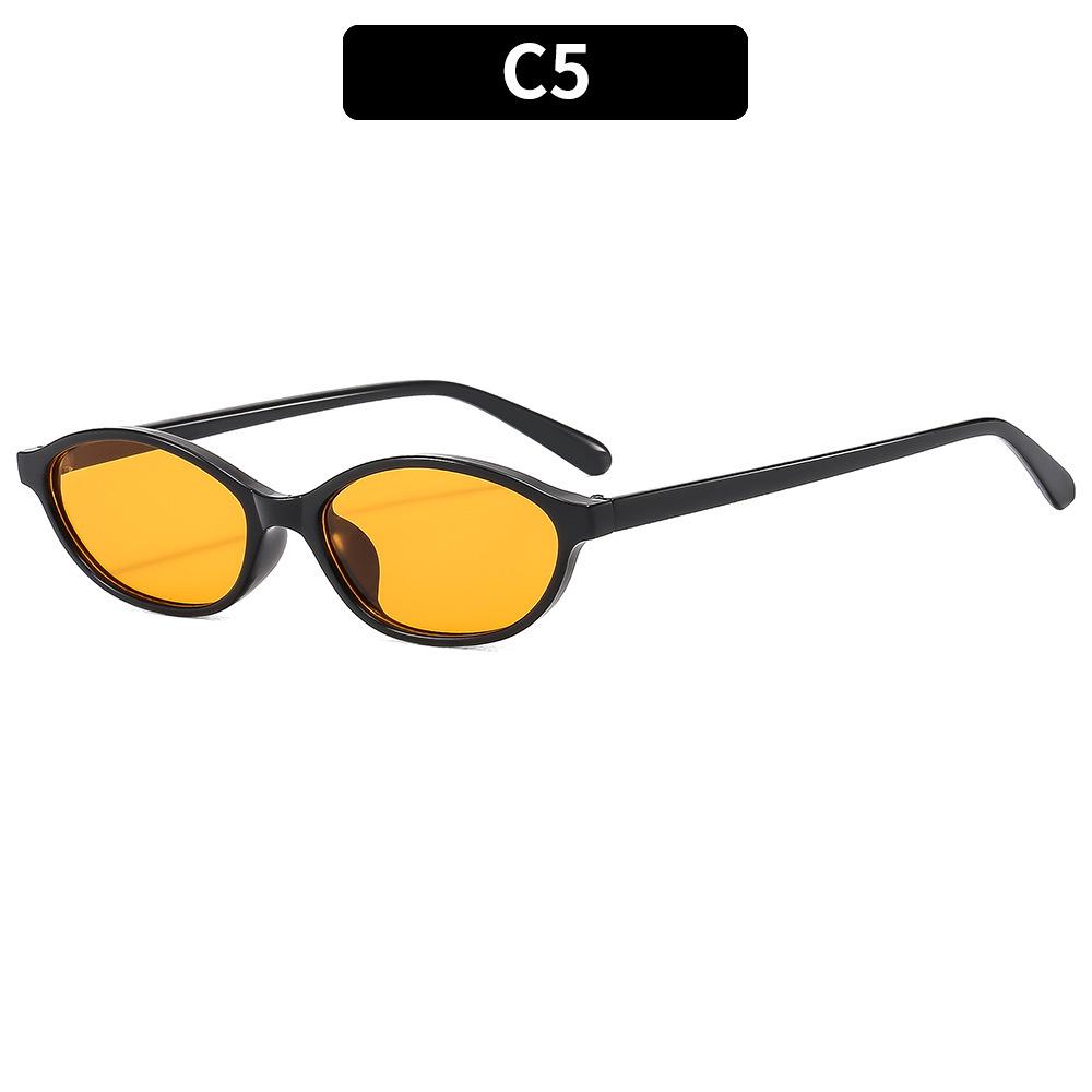 Brytyjskie Retro Owalne Małe Oprawki Okulary Przeciwsłoneczne - Modne Okulary Ochronne Przed Słońcem