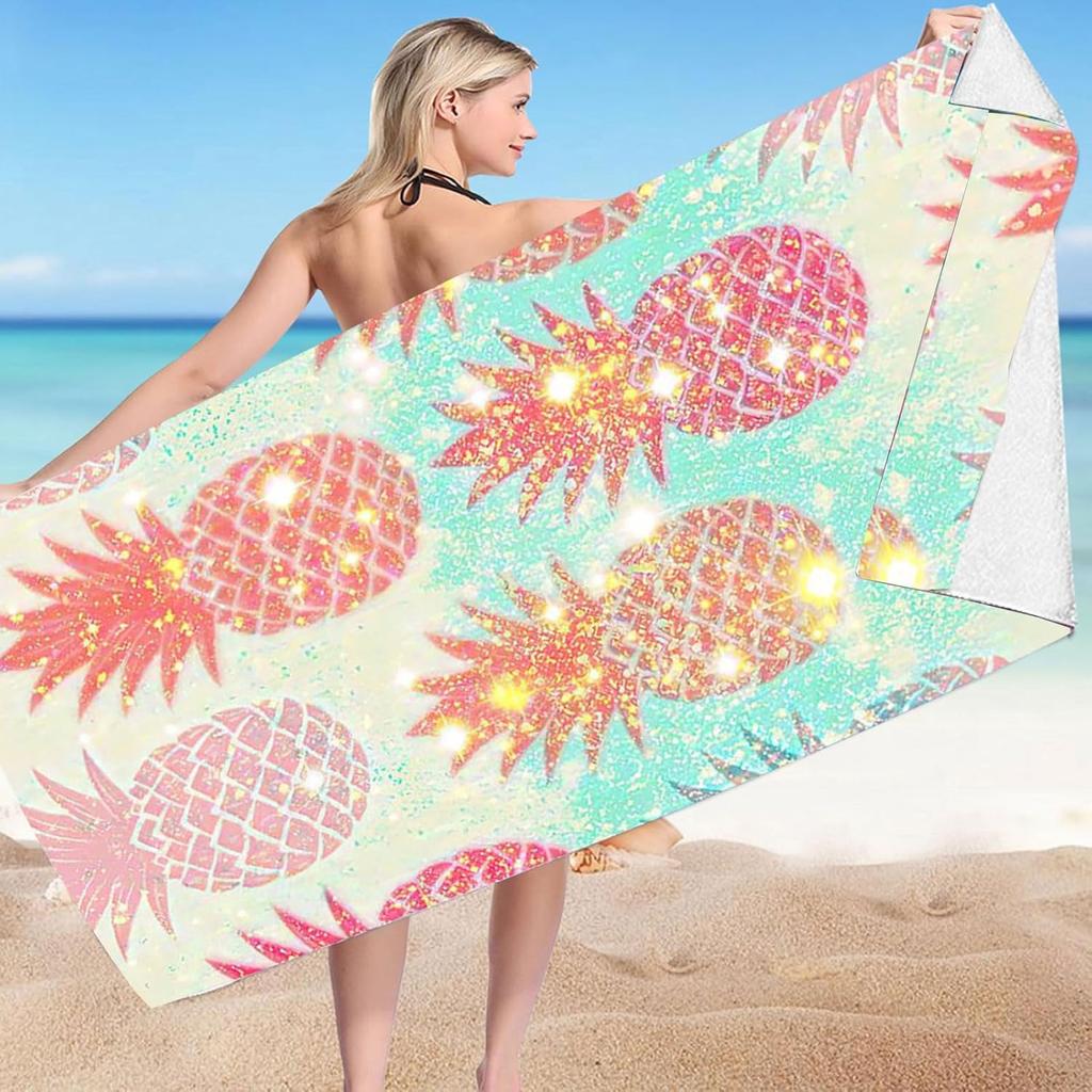 Ananas Kunst Strandtuch für Familie Sachen Freunde Geschenke Schnelltrocknend Sandfrei Für Bad Yoga Tourismus Strand GYM Camping Schwimmen