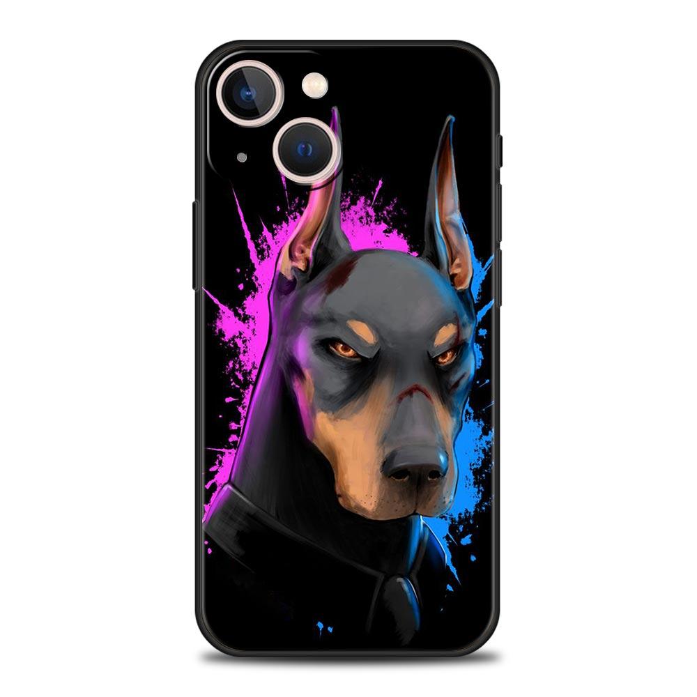 Doberman Dog Phone Case Cover for iPhone 17 16 15 14 13 12 11 Pro Max 17 Air Plus Shockproof Soft TPU Shell Fundas Capas Coque