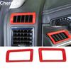 Center Console Side Air Condition Panel Trim ABS Red for Dodge Ram 1500 2010-17