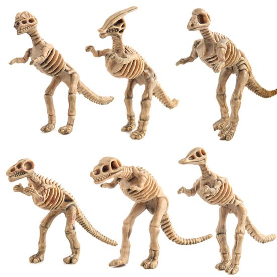 12Pcs Dinosaur Figurine Educational Realistic Plastic Intellectual Development Dinosaur Skeleton Mold for Kids