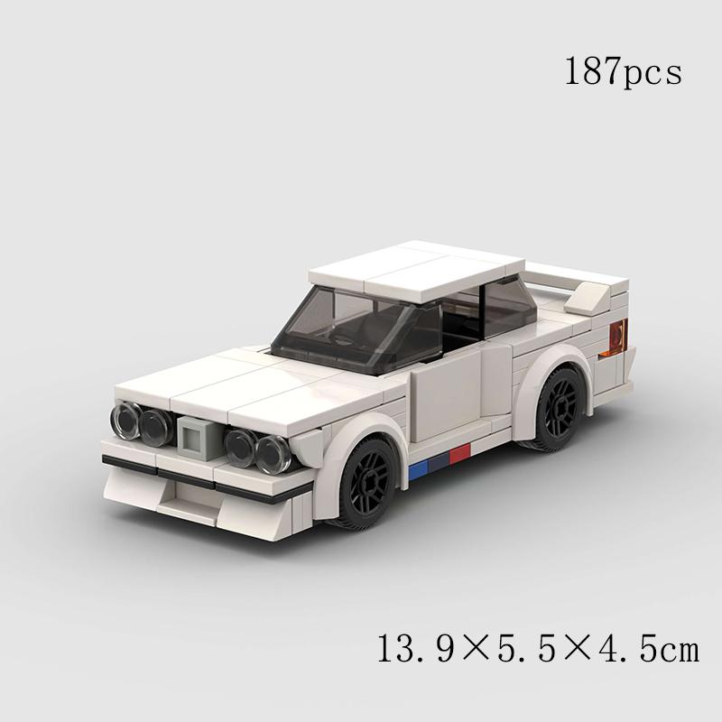 City vintage Speed car MOC rally sports model Building Blocks Old Super race classical Vehicle Racing Bricks Christmas Gift toy